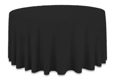 Tischdecke - Ø 280 cm - Happy - schwarz